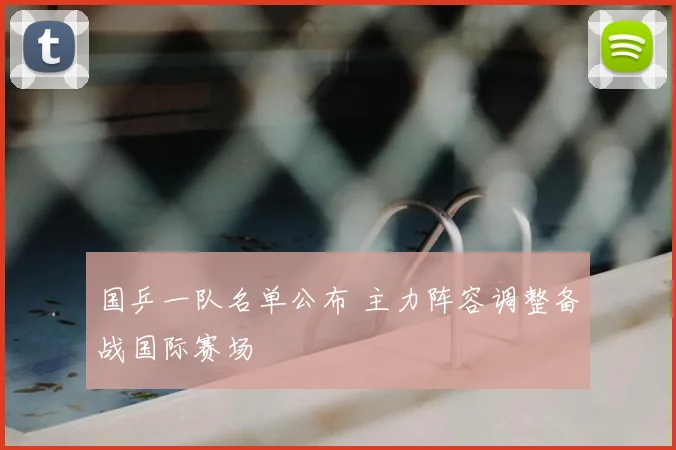 国乒一队名单公布 主力阵容调整备战国际赛场